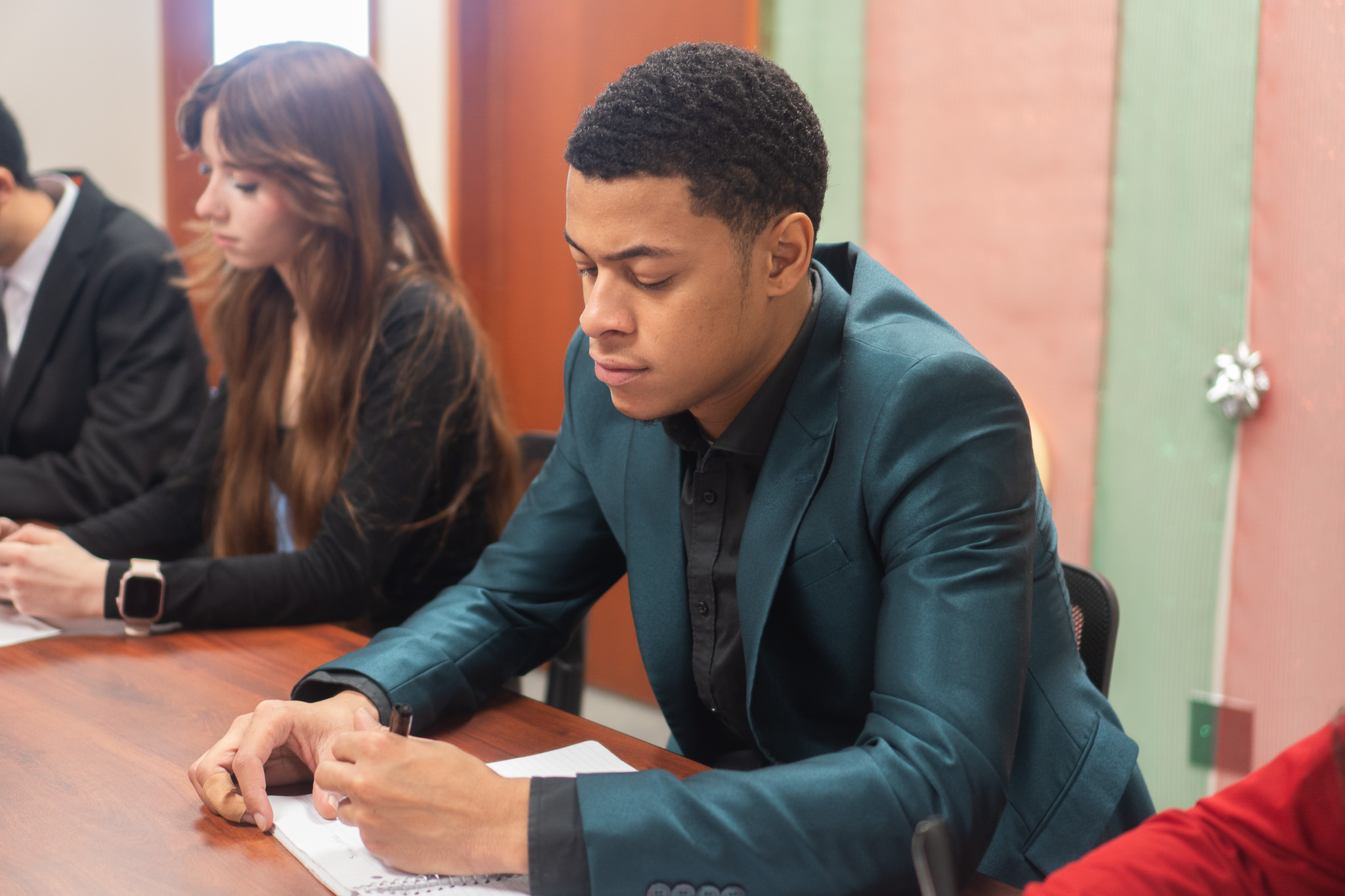 man measuring brand awareness in the submitted document
