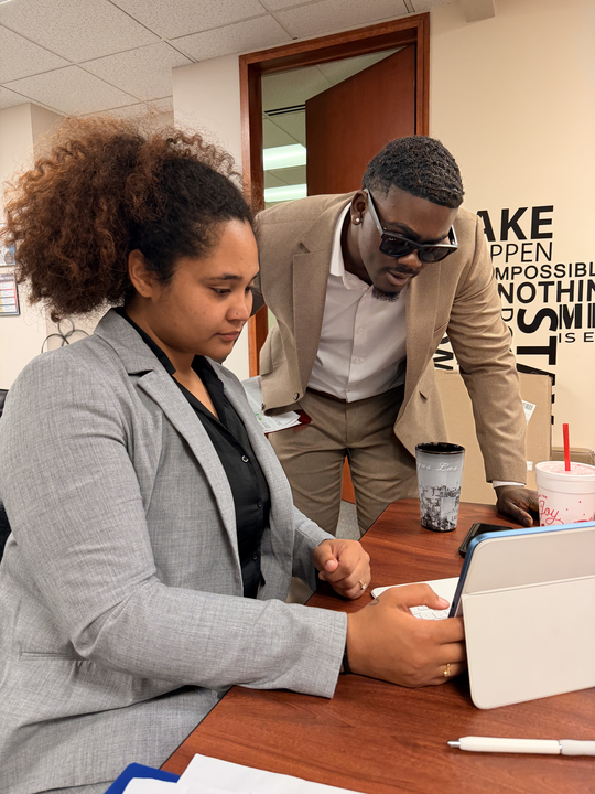 A salesperson developing their leadership skills in the field