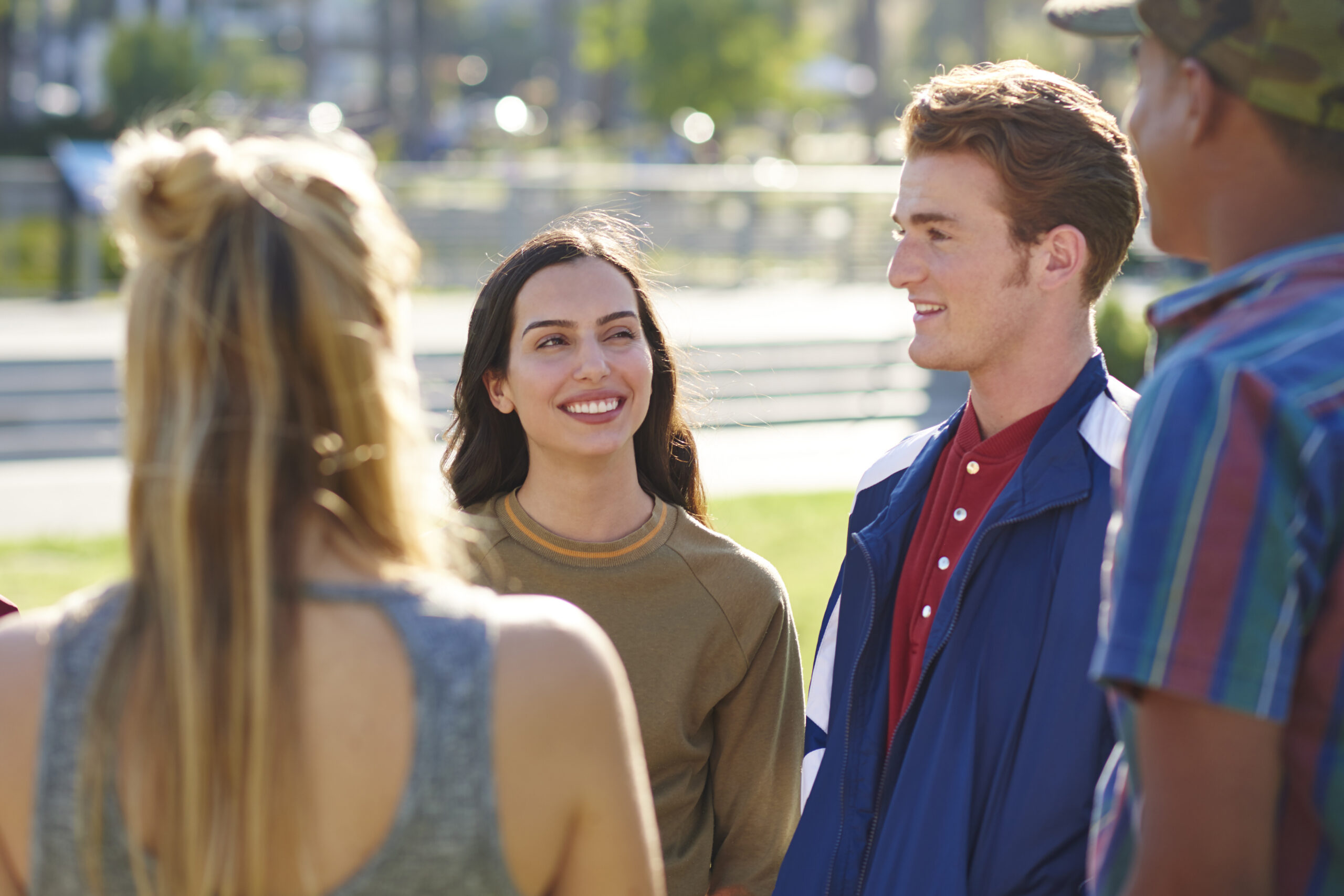 Young people getting into sales by talking to strangers