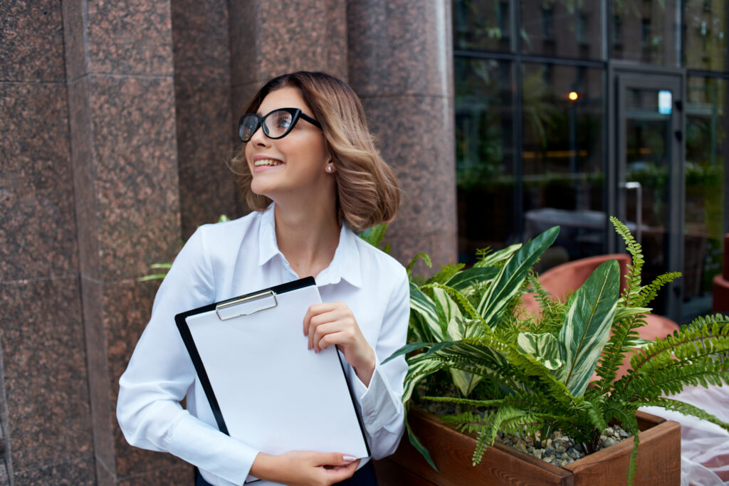 A young businesswoman with a professional growth plan